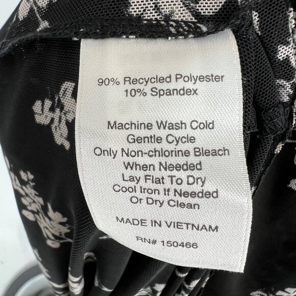41 Hawthorn Floral A-Line Mesh Dress Black Short Sleeve Size Small NWT - Picture 11 of 11